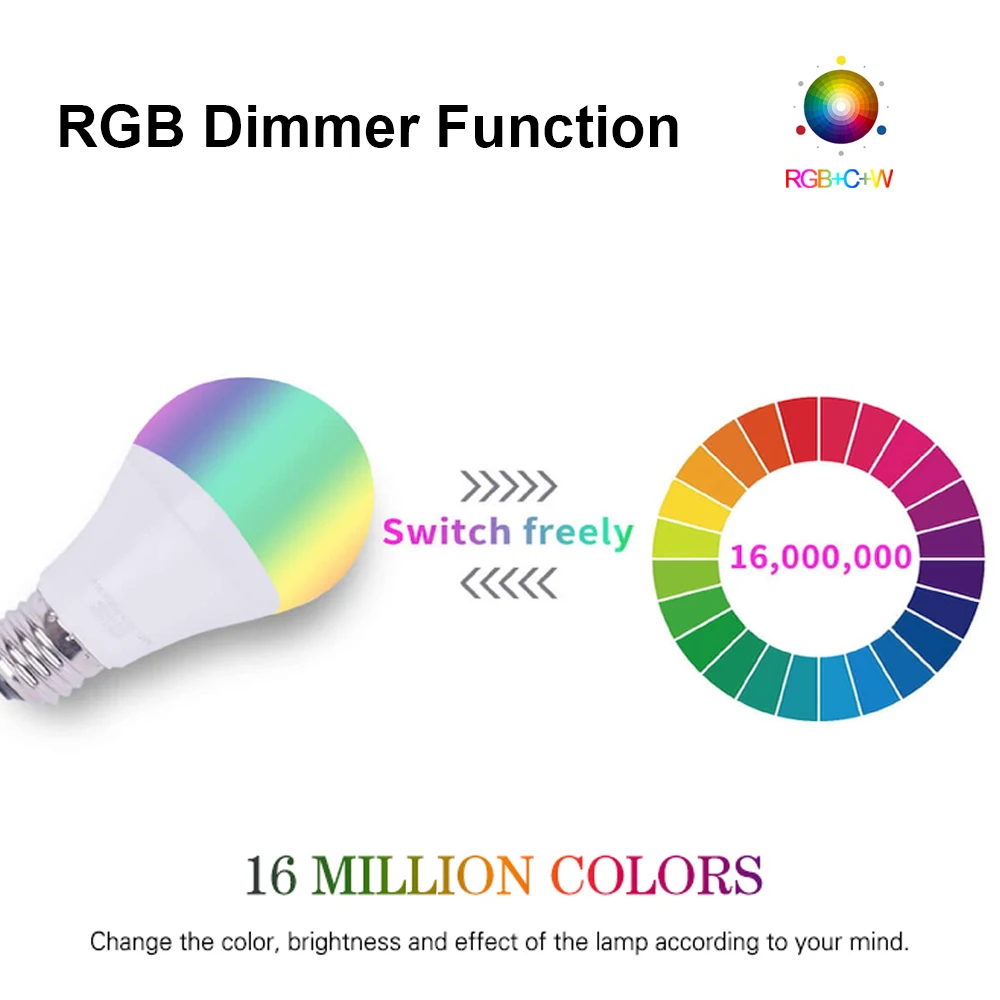 AVATTO Tuya 15 Вт WiFi умная лампа для дома E27 RGB Светодиодная с регулируемой яркостью