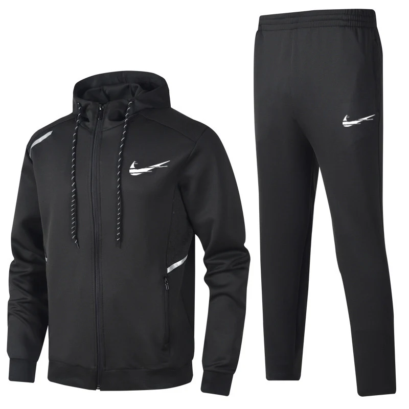 

Men Two Pieces Set New Fashion Hooded Sweatshirts Sportswear Men Tracksuit Hoodie Autumn Male IКNIKEС Clothes Jacket+Pants Sets