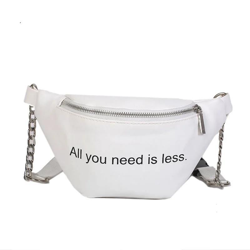 White Waist packs Женская поясная сумка из искусственной кожи; модная детская поясная сумка с буквенным принтом; женская сумка для дискотеки; сумка-мессенджер на плечо; сумки через плечо - Цвет: White Waist packs