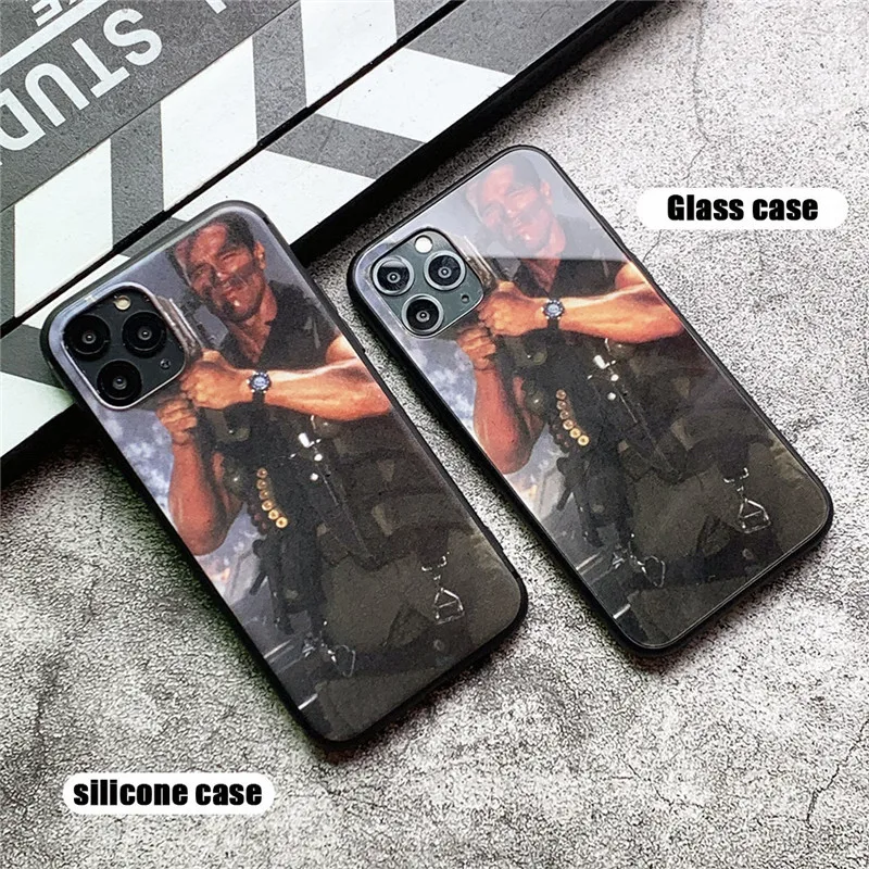 1pcs Arnold Schwarzenegger movie Commando 1985 poster glossy smooth tpu Hard case For iPhone 11 PRO MAX i11 pro coque Cover | Мобильные