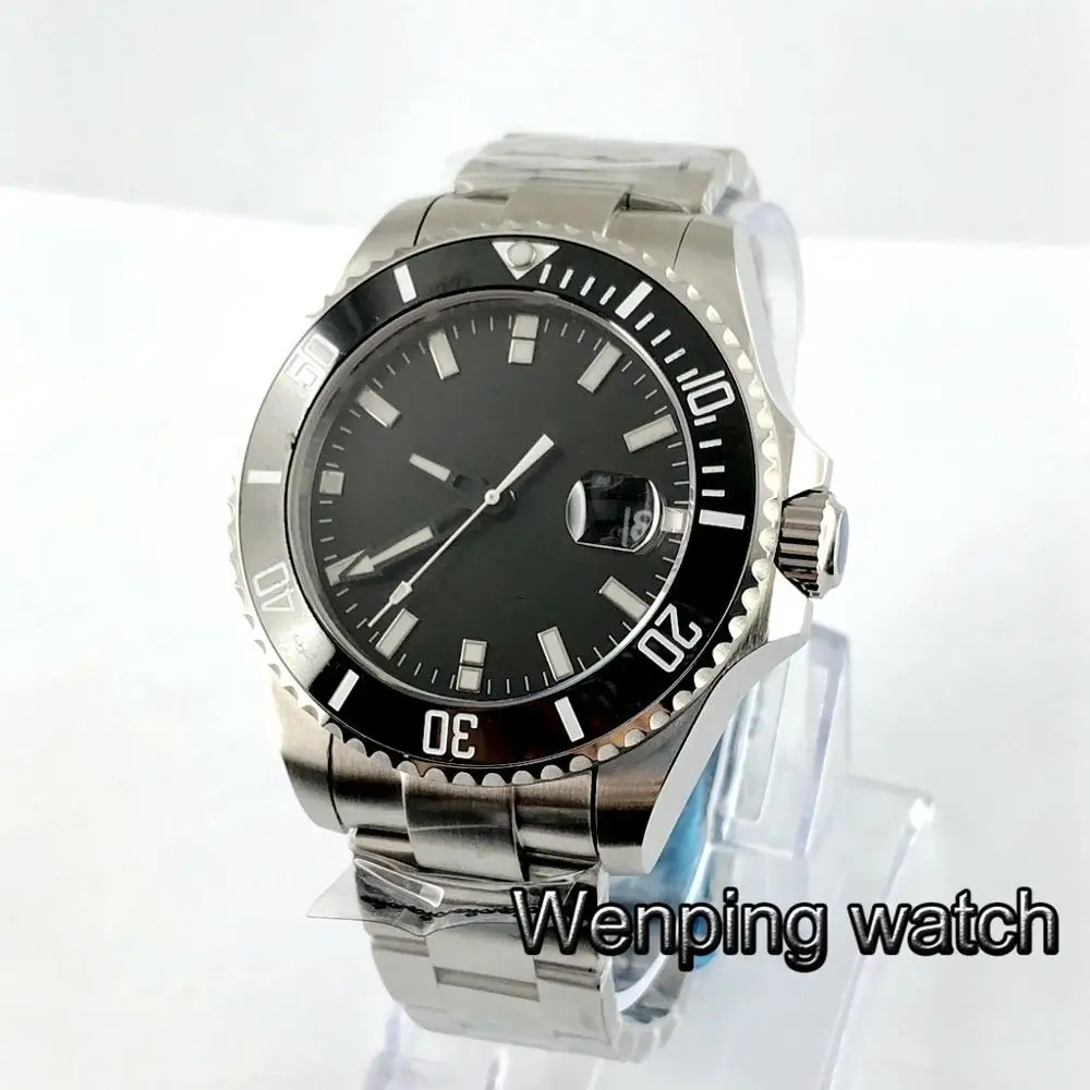Фото Bliger мужские роскошные механические часы 43 мм сапфировое стекло черный