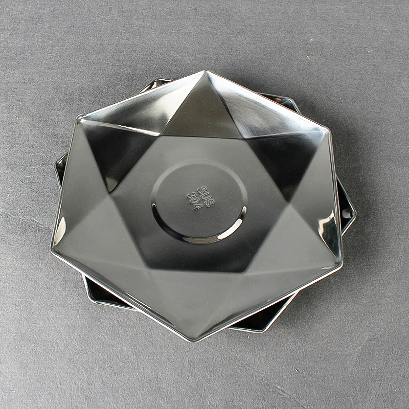 Тарелка Шестигранная из нержавеющей стали для приправы соуса боковые тарелки