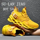 SU-LAN JIAO модные светильник повседневные кроссовки для бега Мужская обувь удобные мужские кроссовки большого размера