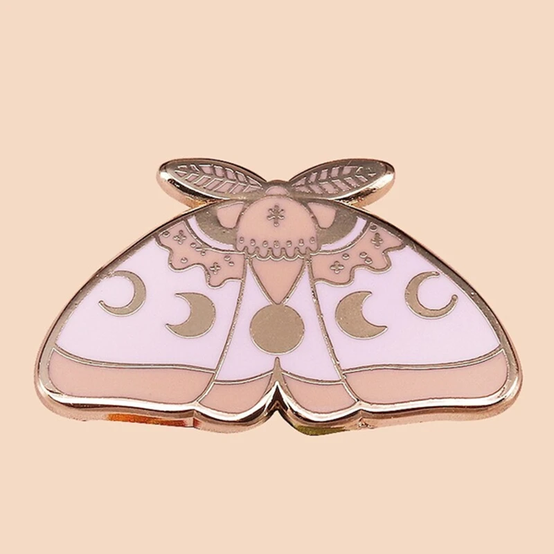 Фаза Луны Луна моли Полумесяца эмалированная брошь на рюкзак шапку свободный