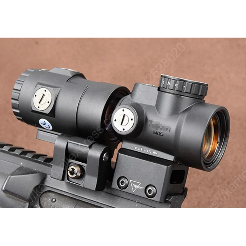 Тактический Trijicon MRO HD стиль 1x25 Red Dot Sithg Scope 3x лупа комбинация Quick Release Flip Side Picatinny