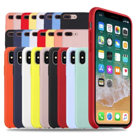 Оригинальный официальный силиконовый чехол для 11 Pro XR X XS MAX 6 6S PLUS задняя крышка