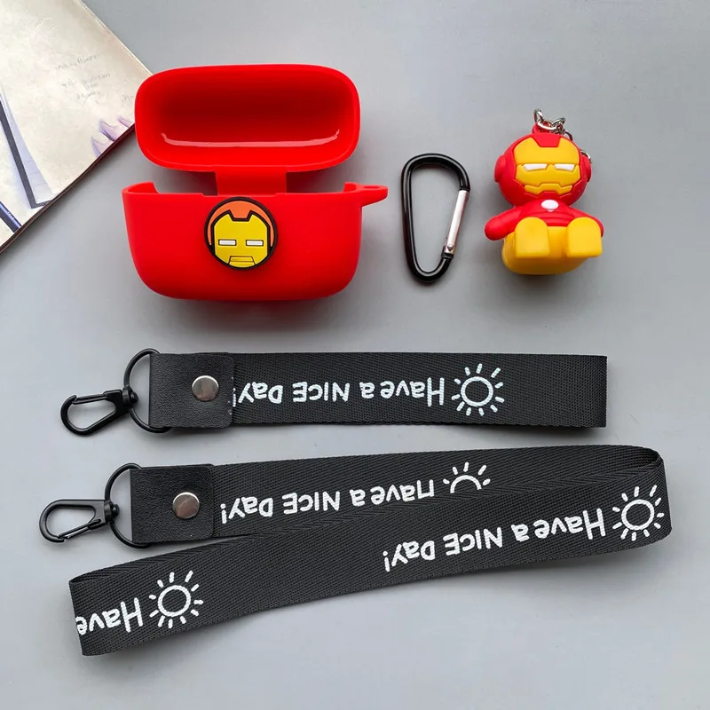 Защитный силиконовый чехол Marvel для беспроводных наушников JBL Live 300TWS мягкая