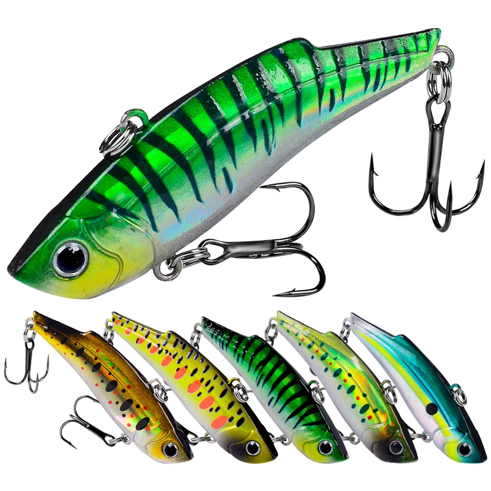 

Fishing Lure 7cm/14g Pencil VIB Hard Bait Carp Sinking Artificial Bait Wobbler Trolling Fishing Tackle 2 Trebles