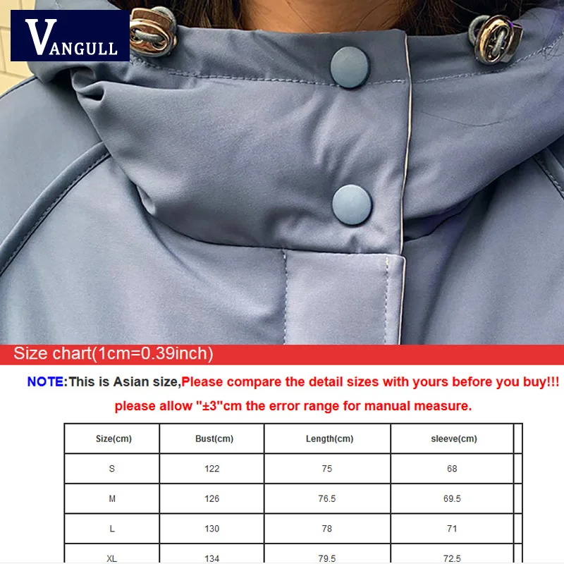 

Vangull Long Parkas Winter Jacket Women Hooded Windproof Military Clothing 2019 New Female Warm Big Pocket Thicken Winter Coat