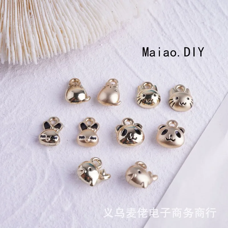 

2020 new 10 pieces / set friends lovely electroplating Pendant Necklace lady panda, dragon cat Necklace Pendant lovers jewelry