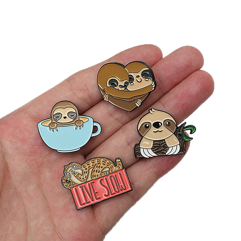 

1pcs Lovely Sloth Alloy shoe charms shoe accessories DIY shoe decoration for croc jibz kids favor kawaii cute X-mas gift