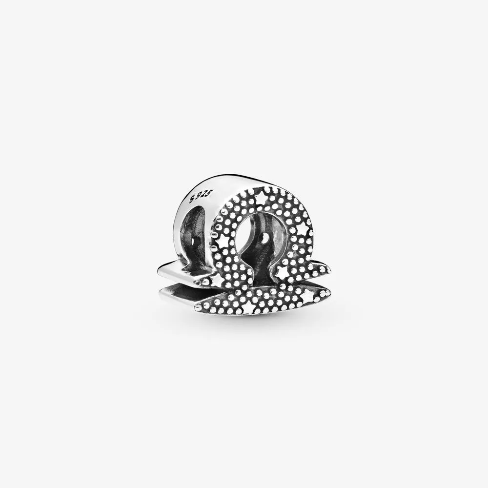 Little DIY Gift 925 Sterling Silver Sparkling Libra Zodiac Charmfit Original Pandora Bracelets Jewelry Women | Украшения и