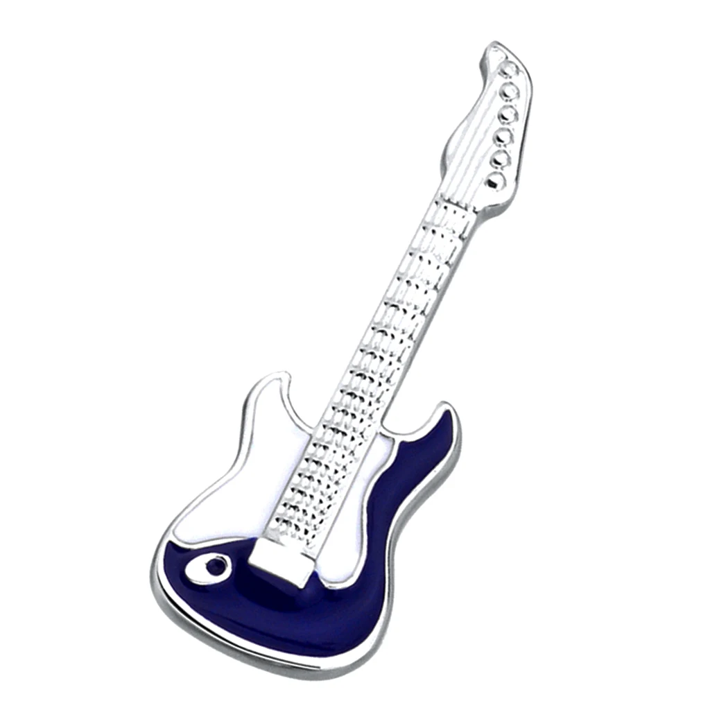 Модная латунная брошь в виде гитары булавки музыкальная с инструментами женская