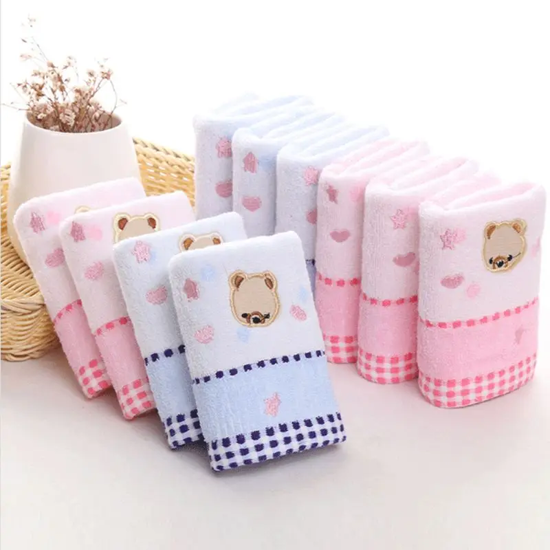 

25*50cm High Quanlity Cotton Baby Towel Cartoon Bear Baby Washcloth Handkerchief Kids Feeding Wipe Cloth Towel