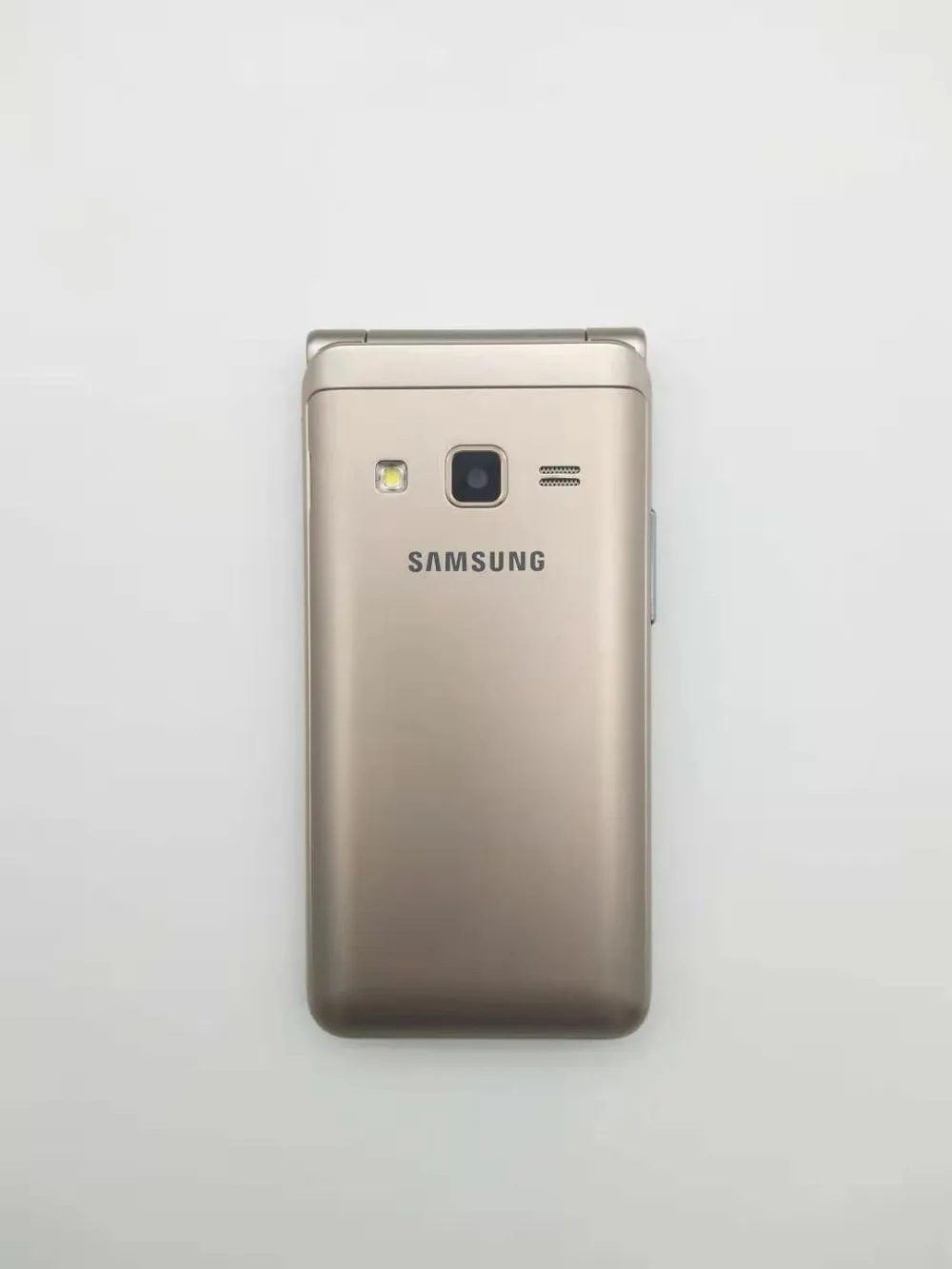 samsung Galaxy папка G1600, две sim-карты, четырехъядерный процессор, 2 Гб ОЗУ, 16 Гб ПЗУ, 8,0 МП, 3,8 дюйма, Android 6,0, смартфон с откидной крышкой, отремонтированный