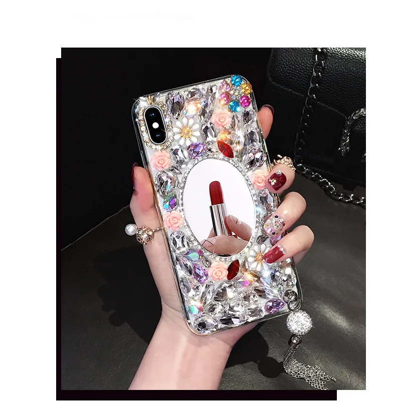 Fashion Soft Silicone Phone Case For Xiaomi Redmi 5 6 4X 5A 6A 8A Note4 7 8 Pro Luxury Diamond Mirror Cover |