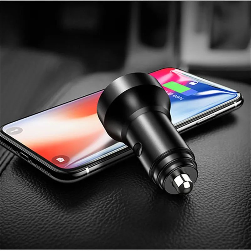 3.1A устройство для автомобиля с двумя портами USB Зарядное светодиодный Дисплей