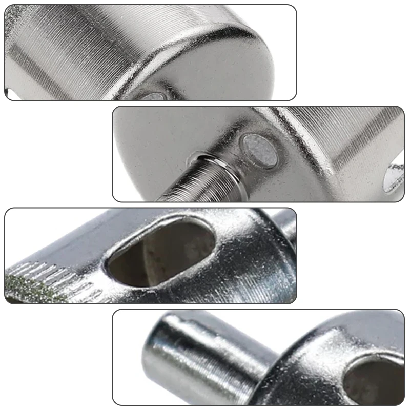 

15pcs Diamond Coated Drill Bit Set Tile Marble Glass Ceramic Hole Saw Drilling Bits For Power Tools 6mm-50mm Marble Drilling Bit