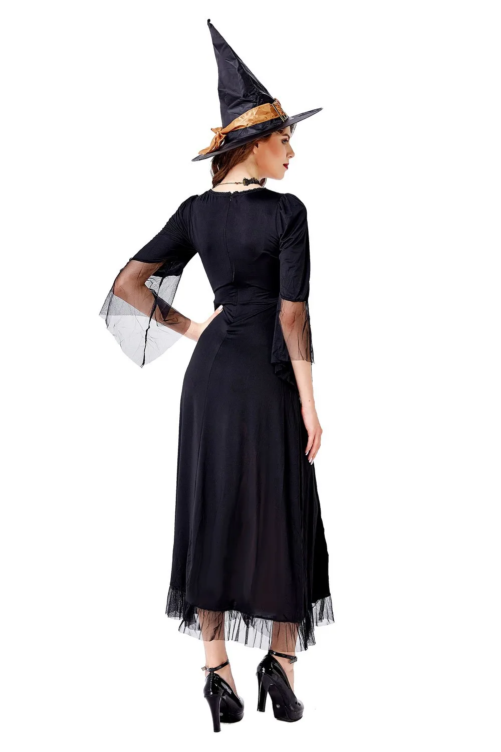 Сексуальный костюм ведьмы размера плюс для женщин взрослых страшная ведьма
