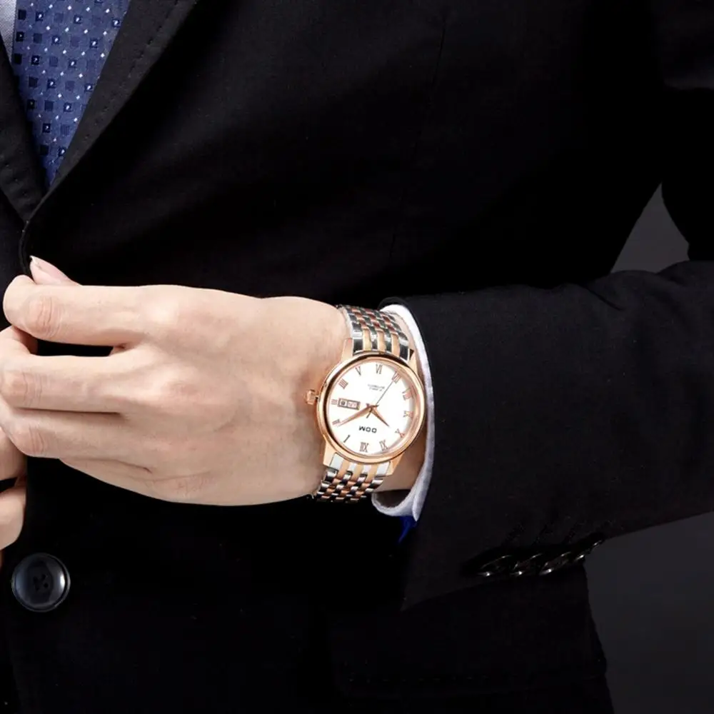 DOM мужские часы модные роскошные наручные водонепроницаемые автоматические