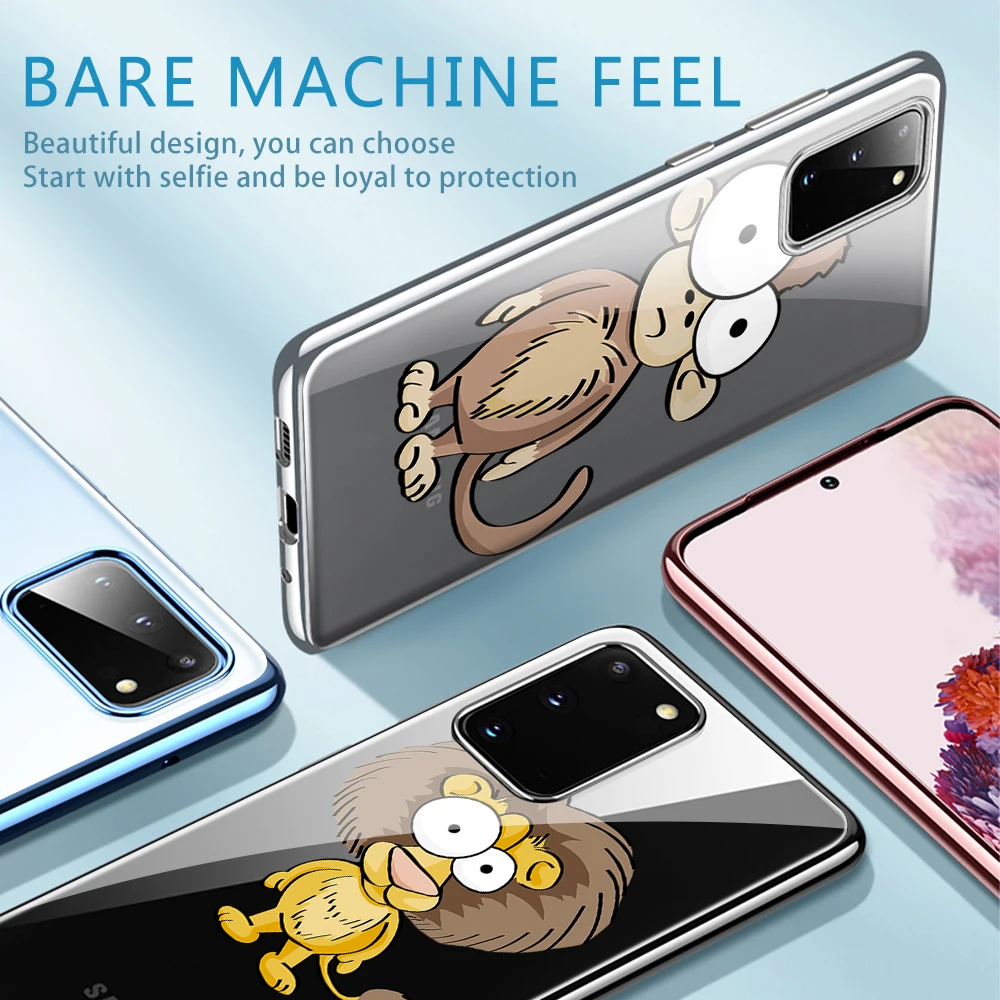 

Giraffe Lion Case for Samsung S21 S10 S9 S8 S20 Plus Ultra S10e A51 A50 A71 A70 A20E A21S A01 NOTE 20 10 9 8 Plus Soft TPU Funda