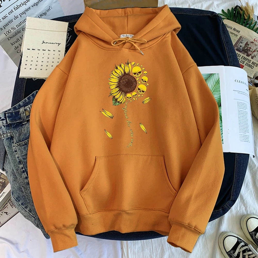 

Hoody Sunflower Hoodies Female Vintage Korean Women's Spring Clothing Harajuku Fashion Women Casual Sweatshirts 2021 New