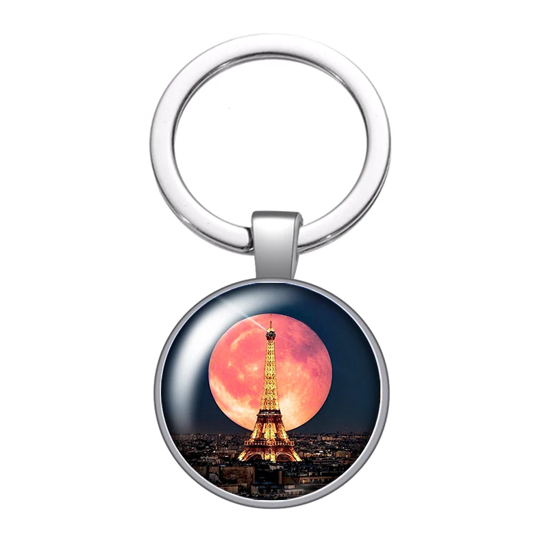 Мода Эйфелева башня Любовь Париж стекло кабошон брелок сумка автомобильный