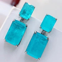 new palaiba sapphire earrings for womens elegant temperament