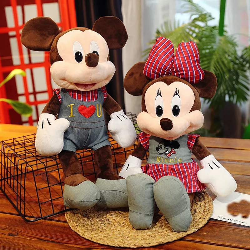 Плюшевая кукла Микки и Минни Маус мягкая симпатичная подушка Успокаивающая