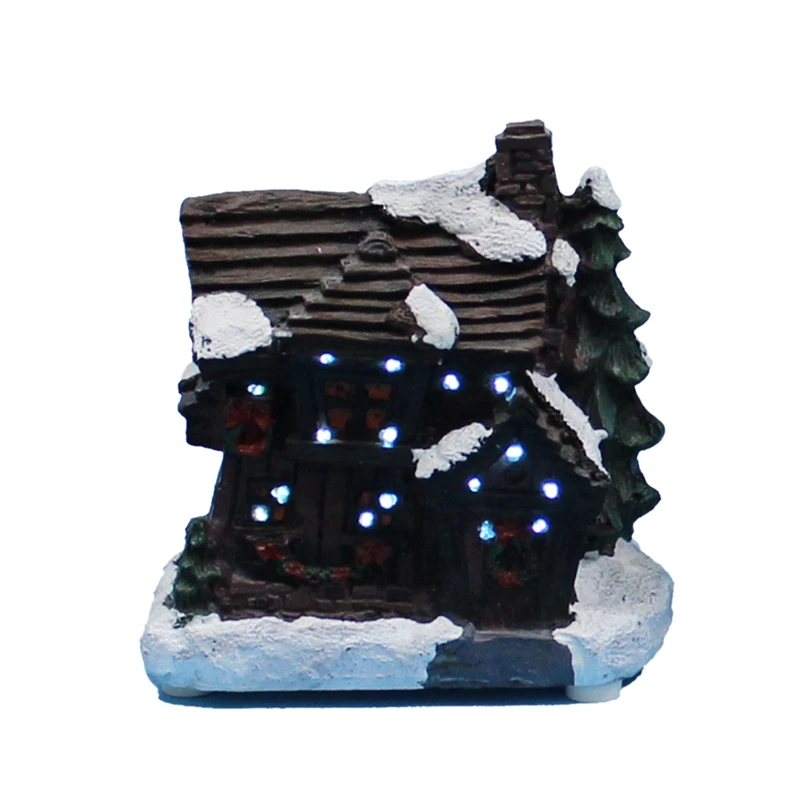 Светодиодный Рождество Дисплей идеи деревенский дом с миниатюрной