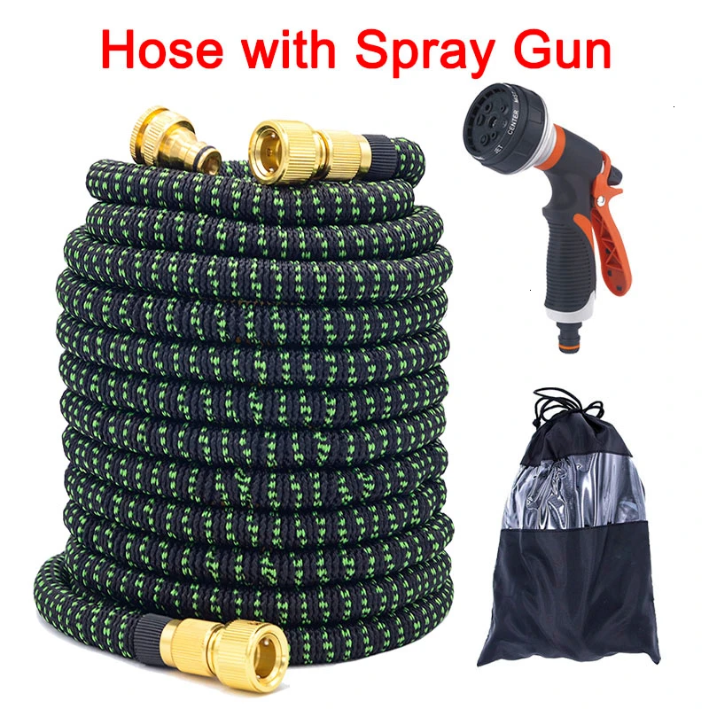 Hose with Spray Gun 2019NEW садовый удлиняющийся шланг гибкий волшебный садовый шланг для полива шланг поливочный шланг для мытья автомобиля трубы Пластик с распылителем - Цвет: Hose with Spray Gun