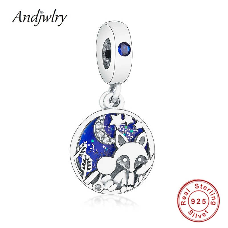 

Fit Original Pandora Charms Bracelet Real 925 Sterling Silver Fox & Rabbit Dangle Charm Beads For Making Berloque 925 Silver