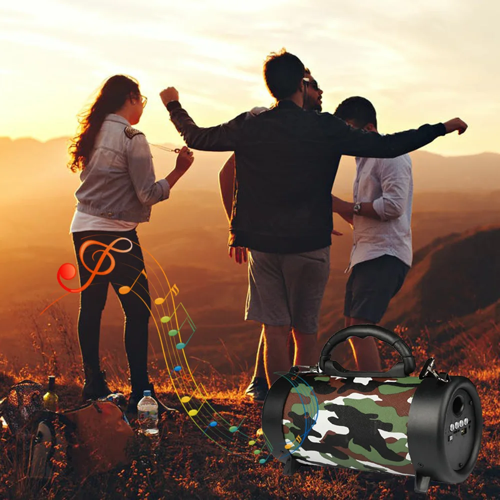 

M58 Wireless Bluetooth Speaker Outdoor Portable With Shoulder Belt Stereo Soundbar 800mAh Battery Music Radio