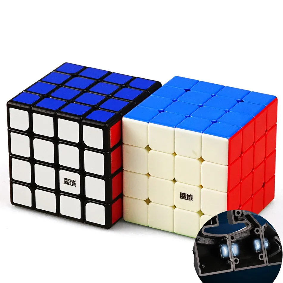 Мою Aosu GTS2M GTS2 4x4x4 Cube и V2 4x4 Магнитный кубик Рубика Головоломка Professional GTS 2 M Speed
