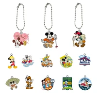 disney professional style mickey mouse cartoon animation keychain acrylic resin bag key ring girls high quality ornaments xds768