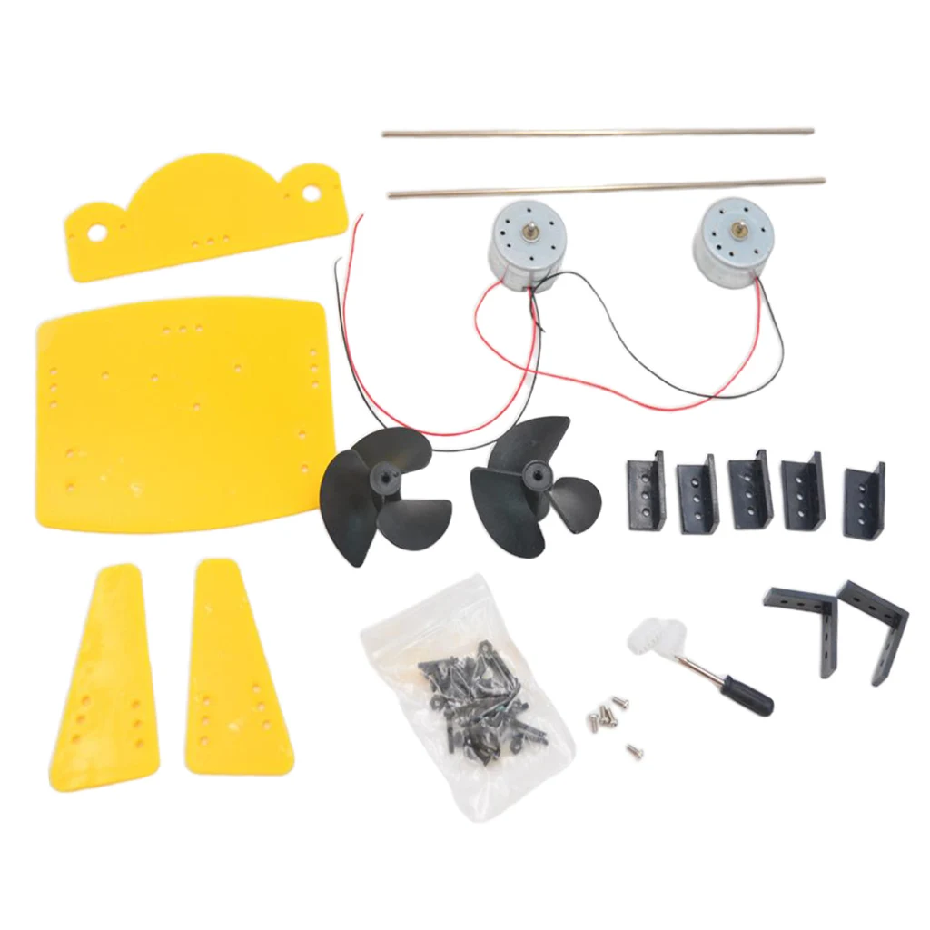 

New Electric Boat Hobby Toy Set Propeller Motor Shaft Twin DIY Model Kit