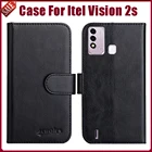Лидер продаж! Чехол Itel Vision 2s, Модный чехол 6,52 дюйма, 6 цветов, флип-чехол из мягкой кожи, кошелек для Itel Vision 2s, чехол, держатель для телефона