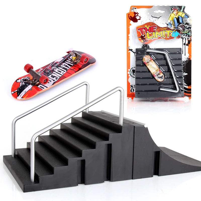 

1 Piece Basic Version Skate Park With Fingerboard Ramp Parts For Fingerboard Finger Skateboards TechDeck Toys for Kids