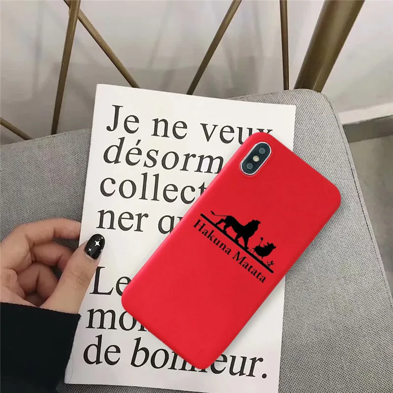 GYKZ Cool Lion King Pumba чехол для iPhone XS MAX X XR 11 Pro 7 8 6 6s Plus Hakuna матовый Мягкий силиконовый чехол для телефона Fundas
