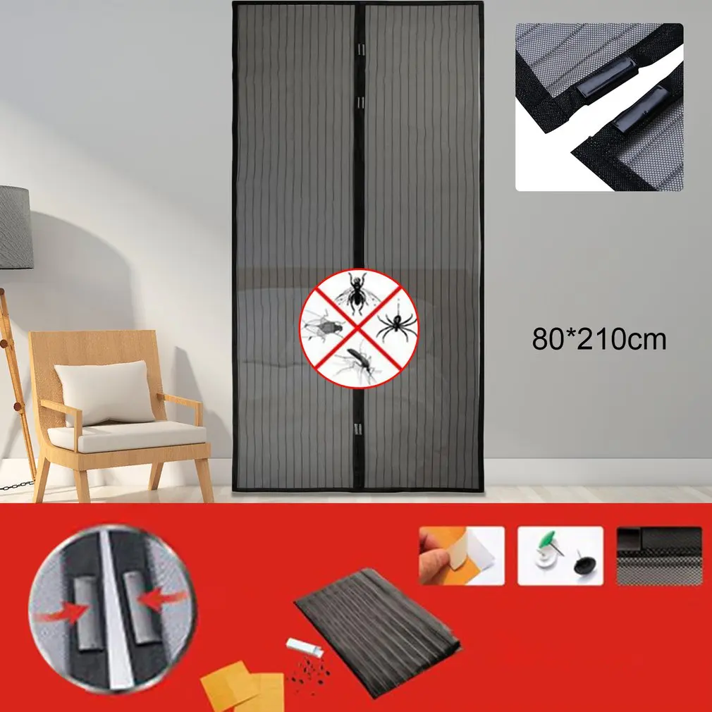

Summer Anti Mosquito Insect Fly Bug Door Curtains Magnetic Net Automatic Easy Installation Closing Door Screen Kitchen Curtain