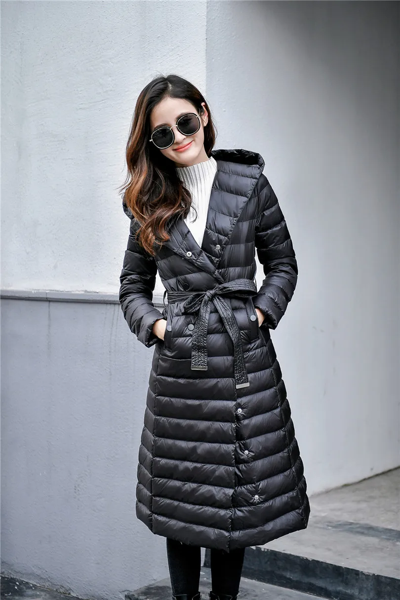 Женская куртка на утином пуху зимняя верхняя одежда 2020 пальто женская длинная
