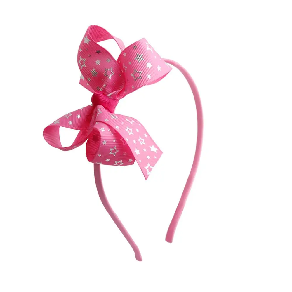 Rose red headband Meimile лента для волос s для девочек Луки ленты волосы группы детей красивый бант аксессуары для волос подарок на день рождения - Цвет: Rose red headband