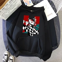 demon slayer anime hoodies tanjiro and nezuko sweatshirts womens korean hip hops style hoodie sudadera mujer harajuku clothing