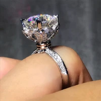 aaa natural moissanite stone jewelry s925 sterling silver color ring for women bizuteria invisible setting gemstone zirconia