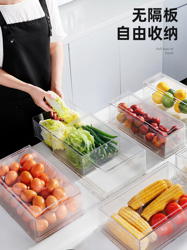 

Refrigerator Fresh-keeping Freezer Drawer Storage Box Drawer Kitchen Storage Food Food Arrangement Artifact Egg Box