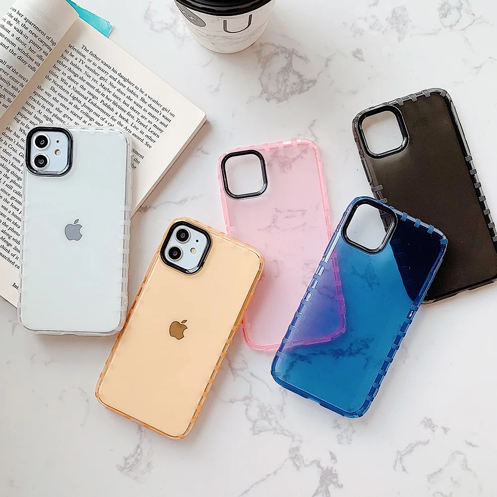 Противоударные однотонные Чехлы LOVECOM с защитой камеры для iPhone 11 Pro Max XS Max XR 6 6S 7 8 Plus X Мягкая задняя крышка из ТПУ