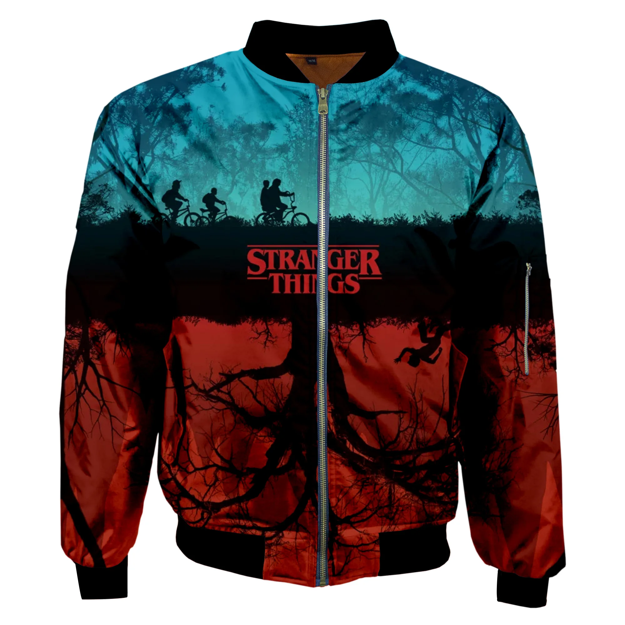 

Мужские куртки-бомберы, необычные вещи, 3D принт, теплая куртка с длинным рукавом, Зимняя Толстая Повседневная куртка, унисекс, Harajuku, уличная ...