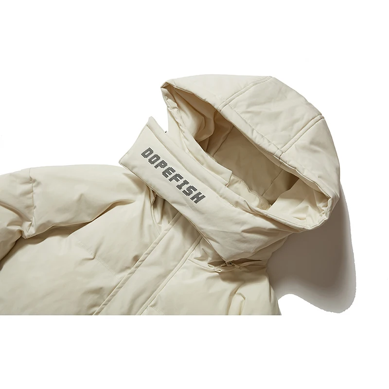 Куртка с карманами в стиле хип хоп парка толстая буквенным принтом Harajuku уличная