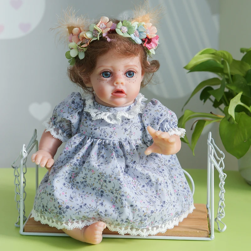 

Reborn Baby Doll 12 inch New bebe Reborn Fairy Doll finished vinyl silicone doll toys for children gift bonecas