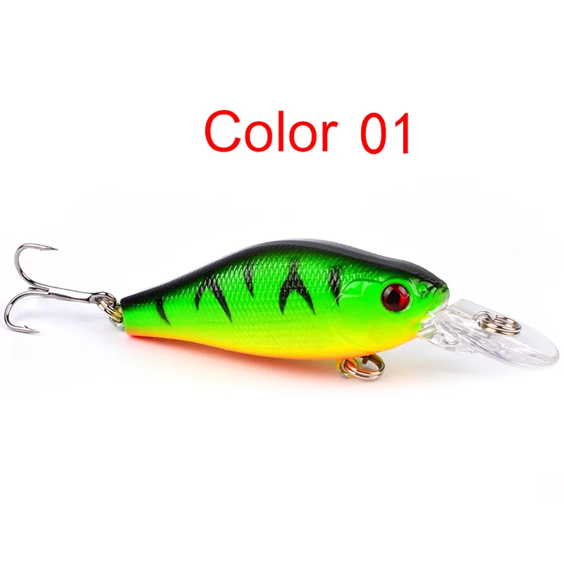 

1 PCS Minnow Fishing Lure 70mm 8g Topwater Hard Bait Wobbler Jig Bait Crankbait Carp Striped Bass Pesca Fishing Tackle SwimBait